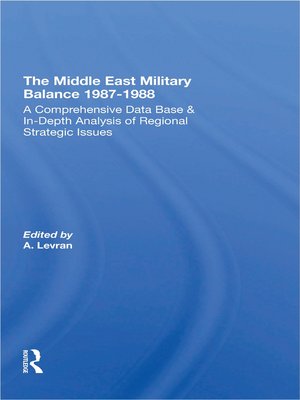 cover image of The Middle East Military Balance 1987-1988